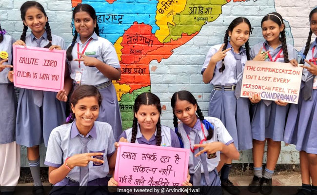 'Salute ISRO': Delhi Government School Students' Message For ISRO