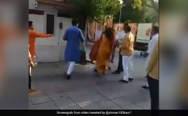 Delhi BJP Leader Seen Slapping Wife, An Ex-Mayor, At Party Office