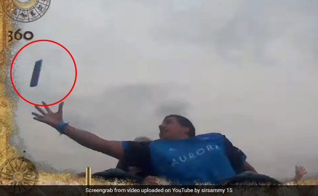 Man Catches Stranger's Flying Phone On Roller Coaster. Video Is Viral