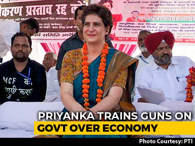 Economy Falling Into "Deep Abyss Of Recession", Claims Priyanka Gandhi