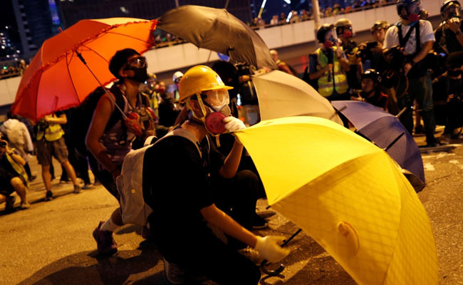 Hong Kong Police Fire Tear Gas, Water Cannon To Disperse Protesters