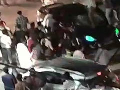 On Camera, Delhi Driver Rams Crowd, Reverses And Hits Again