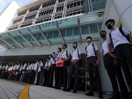 Hong Kong School Students Form Human Chain After Weekend Of Protests Hong Kong School Students Form Human Chain After Weekend Of Protests