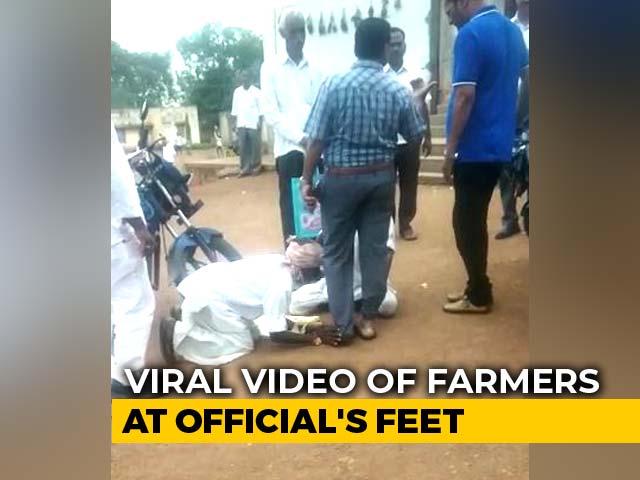 On Camera, Telangana Farmers Grovel At Officer's Feet Over Ancestral Land