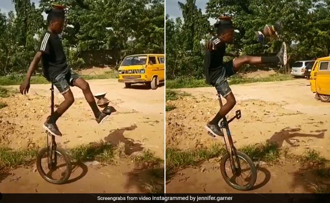 Boy's Incredible Stunt While Balancing On Unicycle Impresses Viewers