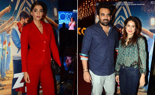 <i>The Zoya Factor</i>: Sonam Kapoor Invites Zaheer Khan, Sagarika Ghatge And Others To Screening