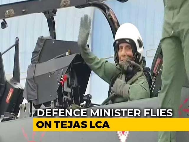 Rajnath Singh Flies In Fighter Jet Tejas, First Defence Minister To Do So