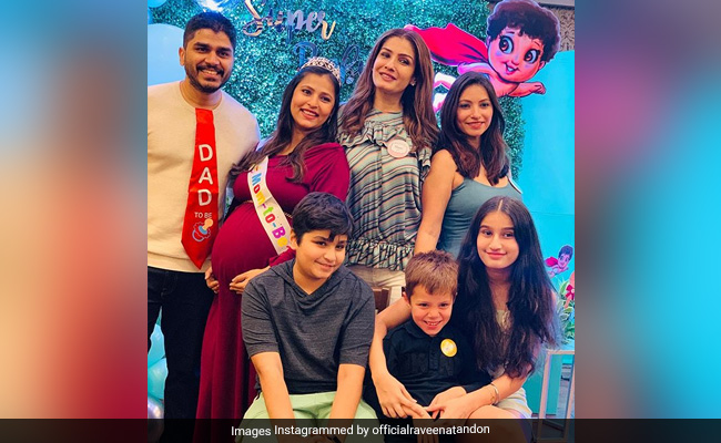 'My Baby's Baby': Raveena Tandon Shares Pics From Daughter Chhaya's Baby Shower