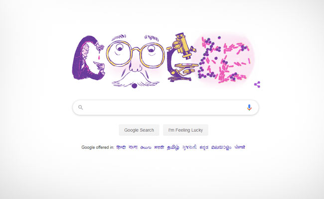Google Doodle Celebrates 166th Birthday Of Hans Christian Gram