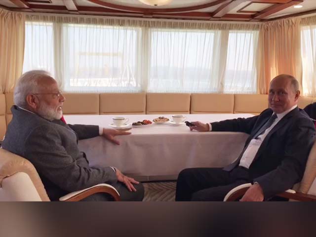 PM Modi, Putin Spend "Quality Time Together" On Ship In Russia