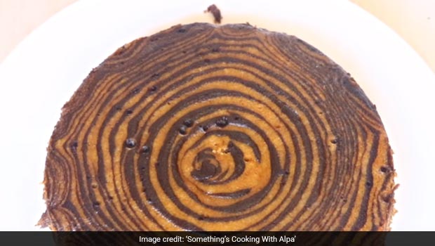 Watch: Make This Eggless Zebra Biscuit Cake In A Cooker