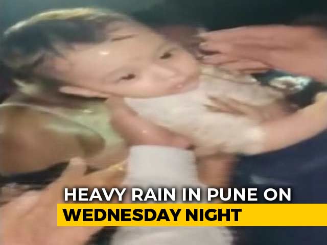 Infant, Family Rescued From Flood Waters In Pune On Camera