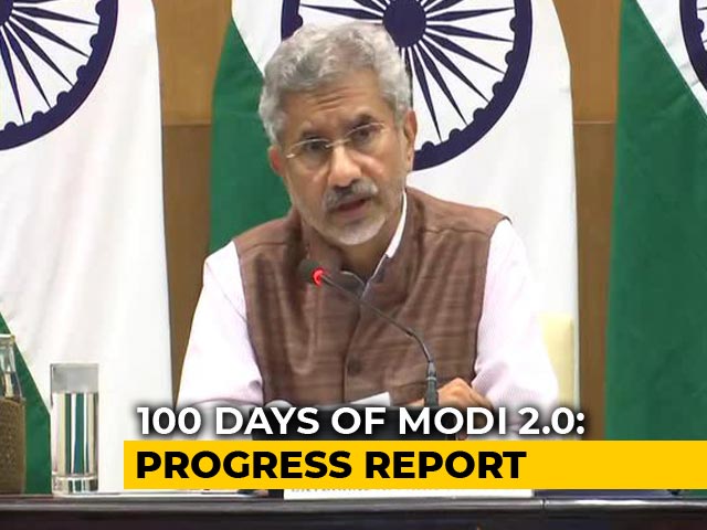 Foreign Minister S Jaishankar On 100 Days Of Modi Government