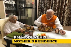 PM Modi Has Birthday Lunch With Mother, Seeks Her Blessing PM Modi Has Birthday Lunch With Mother, Seeks Her Blessing