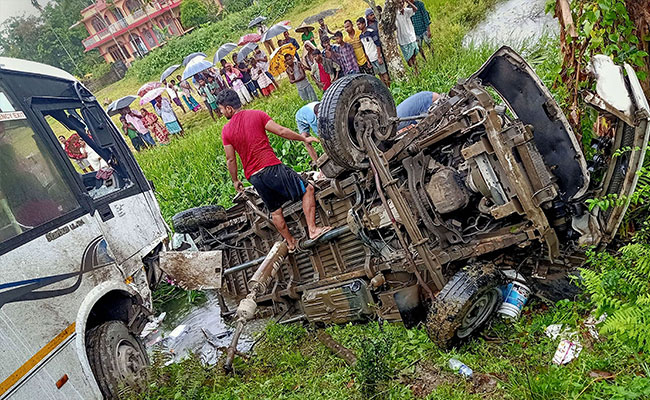 10 Killed, 8 Injured After Two Vehicles Collide In Assam's Sivasagar
