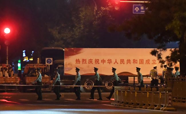 Beijing Under Lockdown For Overnight Army Parade Rehearsal