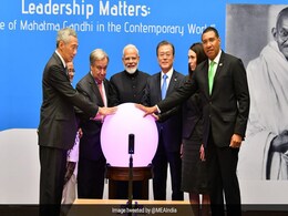 PM Modi Inaugurates "Gandhi Solar Park" At UN Headquarters PM Modi Inaugurates "Gandhi Solar Park" At UN Headquarters