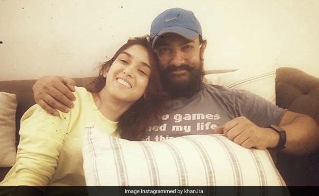 Aamir Khan Is Daughter Ira Khan's 'Couch Buddy'. See Adorable Pic