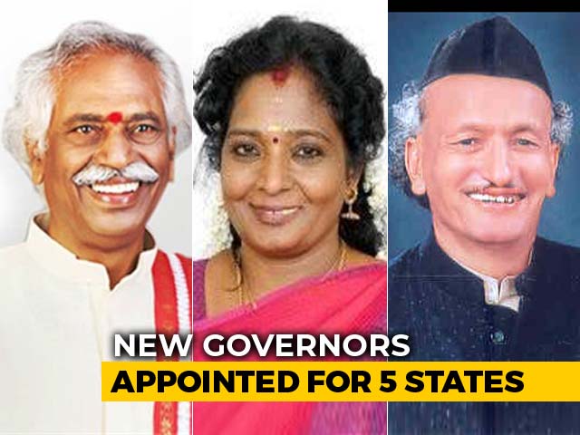 New Governors Appointed In 5 States, Tamil Nadu BJP Chief Gets Telangana