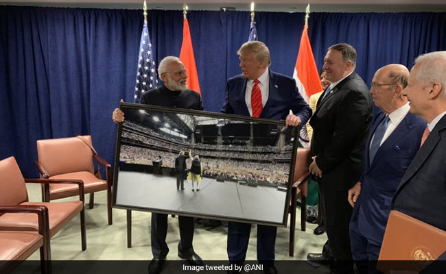 PM Gifts Framed Photograph From "Howdy, Modi" Event To Donald Trump