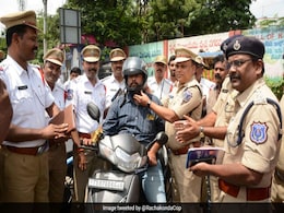 In Hyderabad, Traffic Violators Get Helmets Instead Of Challans From Cops In Hyderabad, Traffic Violators Get Helmets Instead Of Challans From Cops