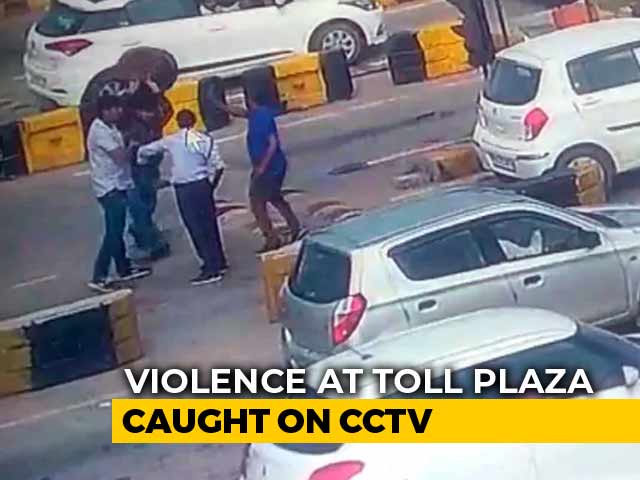 Haryana Toll Booth Staff Collapses As Commuter Smashes Drum On His Head
