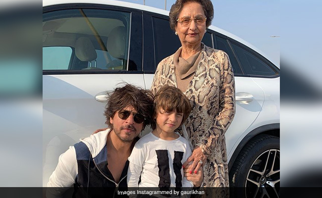 Shah Rukh Khan And AbRam Look Just Too Cute In This Birthday Wish For His Mother-In-Law Savita Chhibber