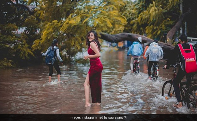 Viral: Woman's Photoshoot On Flooded Patna Streets Divides Internet