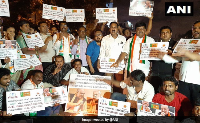 Protests Erupt In Karnataka Over Congress Leader DK Shivakumar's Arrest