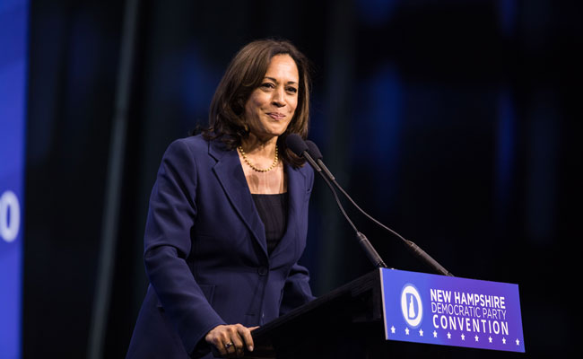 Kamala Harris Criticized For Laughing At Remark On Trump, Apologises