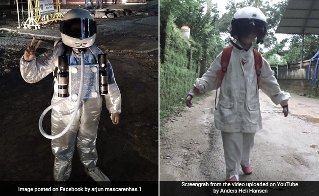 Watch: Mangaluru Schoolgirls Turn Astronauts, 'Moonwalk' On Potholes