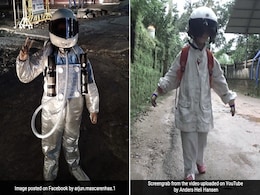 Watch: Mangaluru Schoolgirls Turn Astronauts, 'Moonwalk' On Potholes Watch: Mangaluru Schoolgirls Turn Astronauts, 'Moonwalk' On Potholes