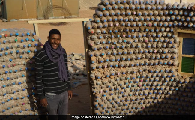 This Refugee Builds Homes Out Of Recycled Plastic Bottles