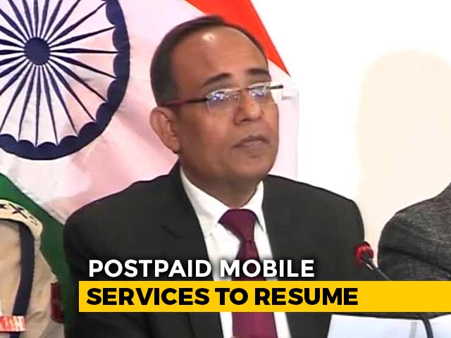 All Postpaid Mobile Phones To Be Restored In J&K From Monday