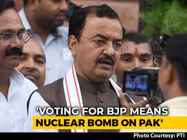 Voting For BJP Means "Nuclear Bomb Dropped On Pak", Says Party Leader