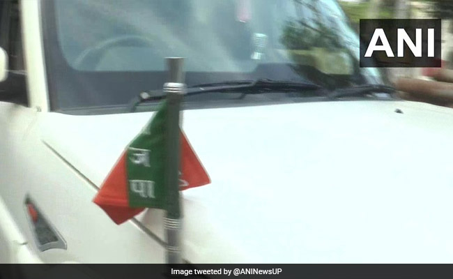 MLA Seeks Action As University Takes Off BJP Flag From Car In Aligarh