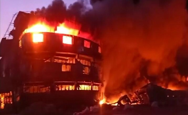 Massive Fire At Plastic Factory In Gujarat's Kutch, No Casualty