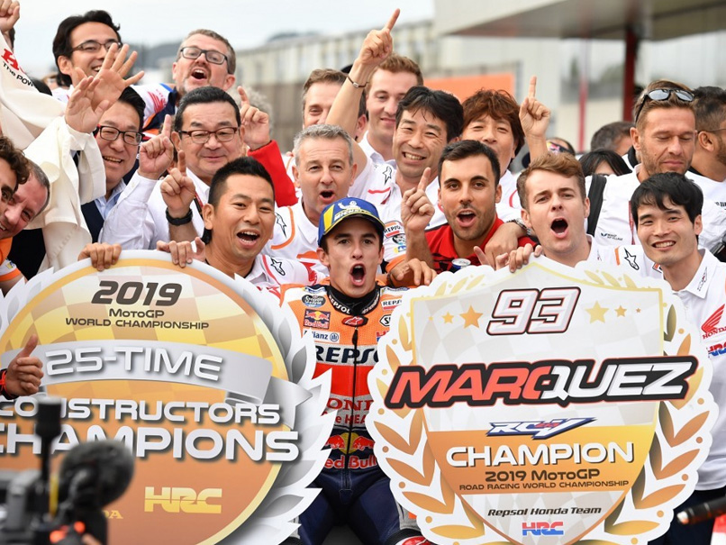 Champion Marc Marquez Clinches MotoGP Constructors Title For Honda