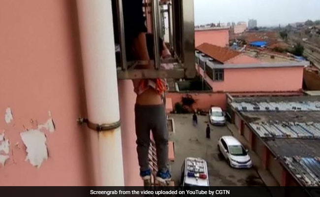 Boy Dangles By Head From Fourth Floor Window. Watch How He Was Rescued