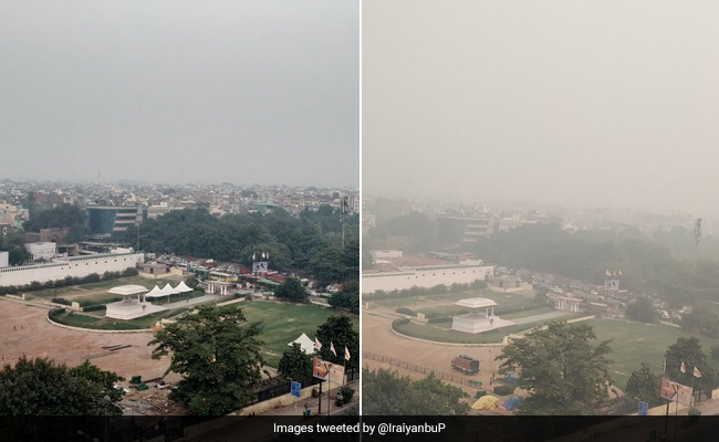 Twitter Shares Pics Of Delhi Haze Before And After Diwali