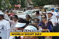 Hundreds Walked Blindfolded Behind The Visually Impaired In Bengaluru Hundreds Walked Blindfolded Behind The Visually Impaired In Bengaluru