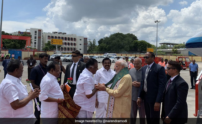 PM Tweets In 3 Languages As He Lands In Chennai For Meet With Xi Jinping