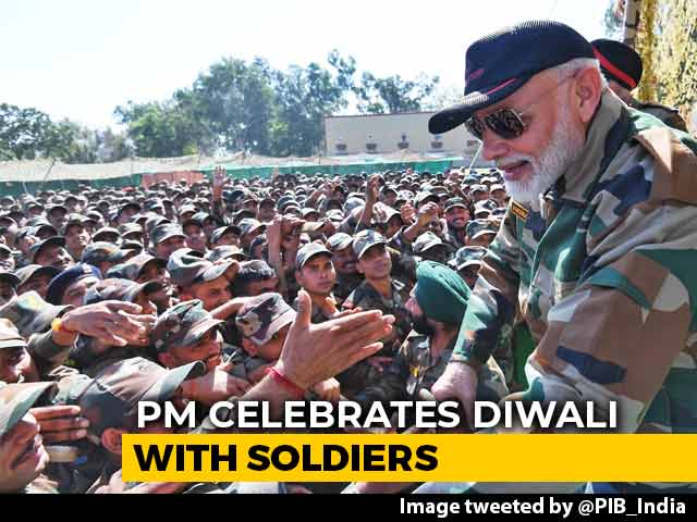 Watch How PM Modi Celebrated Diwali With Soldiers In Jammu And Kashmir