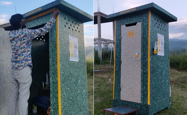 इस शख्स ने सिंगल यूज प्लास्टिक से पब्लिक के लिए बनाया फ्री टॉयलेट, 9,000 बोतलों का किया इस्तेमाल