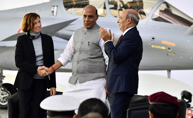 At Handover Ceremony, Rajnath Singh Reveals What Rafale Means