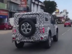 2020 Mahindra Thar Spotted With LED Taillamps And Alloy Wheels