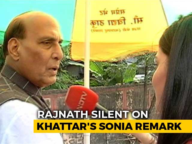 Rajnath Singh Says Poor Language Cost Congress, No Comment On ML Khattar