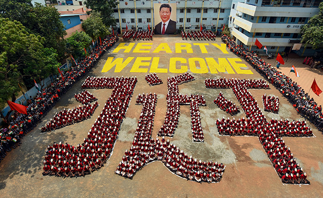 Xi Jinping Gets Unique Welcome At Chennai School Ahead Of Meeting With PM Modi