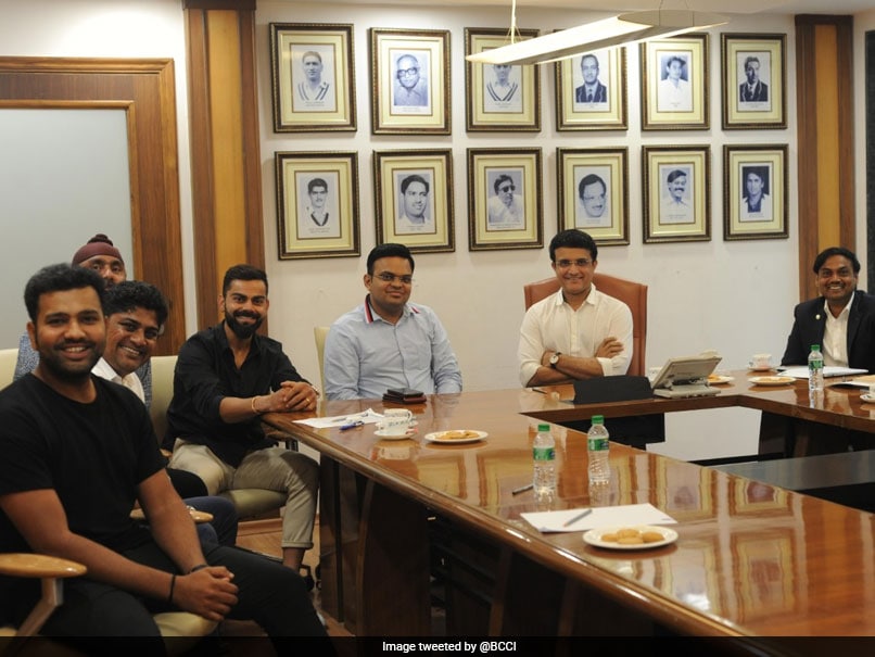 Sourav Ganguly meets Virat Kohli, Rohit Sharma to discuss roadmap Sourav Ganguly meets Virat Kohli, Rohit Sharma to discuss roadmap