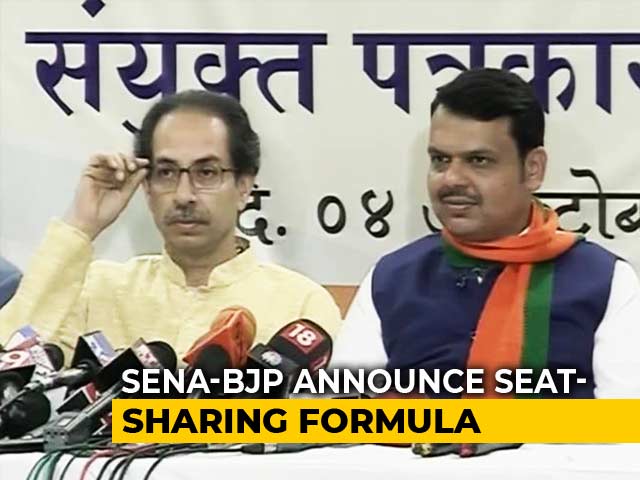 Sena To Contest 124 Of 288 Maharashtra Seats, 164 For BJP, Smaller Allies